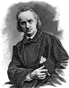 Engraved portrait of Charles Baudelaire